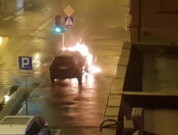 POŻAR SAMOCHODU KRÓLEWIECKA